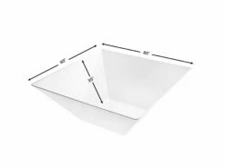 Best Pirce 😉 Posh Setting White Plastic Square Salad Bowl - 3 Pack ⭐ -Cheap poshsetting Store 1206