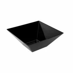 Cheap 🎉 Posh Setting Black Plastic Square Salad Bowl - 3 Pack ⌛