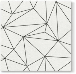 Deals 👍 Posh Setting Geometric Lines White Airlaid 1/4 Fold Dinner Napkin - 50 pack ⌛