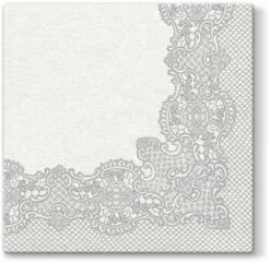Top 10 👍 Posh Setting Royal Lace Silver Airlaid 1/4 Fold Dinner Napkin - 50 Pack ✨