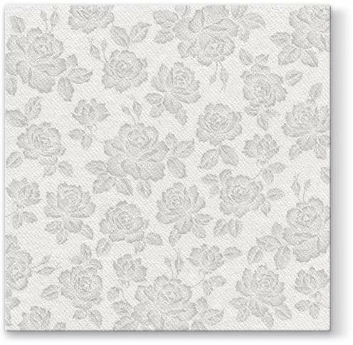 Budget ๐ Posh Setting Subtle Roses Silver Airlaid 1/4 Fold Dinner Napkin - 50 Pack ๐ 3 Budget ๐ Posh Setting Subtle Roses Silver Airlaid 1/4 Fold Dinner Napkin - 50 Pack ๐