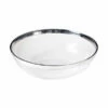 Outlet 🥰 Posh Setting Clear Salad Bowl With Silver Rim - 2 Count 🛒