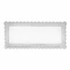 Wholesale 🔔 Posh Setting White Plastic Oblong Flower Design Tray - 2 Count 👏