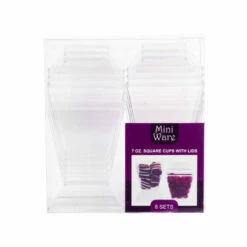Coupon 🥰 Posh Setting 7 oz. Square Plastic Cups With Lid - 8 Count ⌛ -Cheap poshsetting Store 1762 600x600 01d7b1e6 4b87 4529 894f cdf449417592