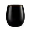 Top 10 ✨ Posh Setting 12 oz. Black Stemless Wine Goblets With Gold Rim 6 Pack 😉