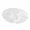 Buy 🔔 Posh Setting Clear Plastic Round 6 Compartment Serving Tray - 2 Count 💯