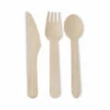 Promo 👍 Posh Setting Palm Leaf Disposable Eco Friendly Wooden Cutlery Combo - 200 Piece Set 🔥