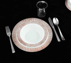 Best Sale 🧨 Posh Setting 40 count Combo Pack White and Rose Gold Round Plastic Dinnerware set (20 Guests) - Twig 💯 -Cheap poshsetting Store 2790 C 1 600x533 1