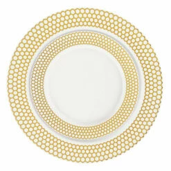 Best Sale 🎉 Posh Setting 40 Pack White and Gold Round Plastic Dinnerware Set (20 Guests) - Honeycomb 👏 -Cheap poshsetting Store 2863 Bsmall 600x600 7d0ca1fa 658a 4d0d b712 b4b9ff5e8471