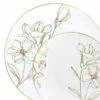 Budget 🎉 Posh Setting 32 Pack White and Gold Round Plastic Dinnerware Set (16 Guests) - Antique Floral 👍