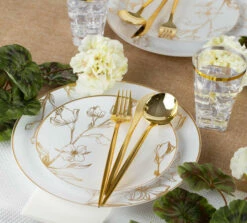 Budget 🎉 Posh Setting 32 Pack White and Gold Round Plastic Dinnerware Set (16 Guests) - Antique Floral 👍 -Cheap poshsetting Store 2899 C1mb 600x542 6cbba394 1d5b 47fd b45f b6b2bf23757e