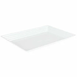 Cheapest ❤️ Posh Setting White Leveled Rectangular Plastic Serving Tray - 2 Count 😍