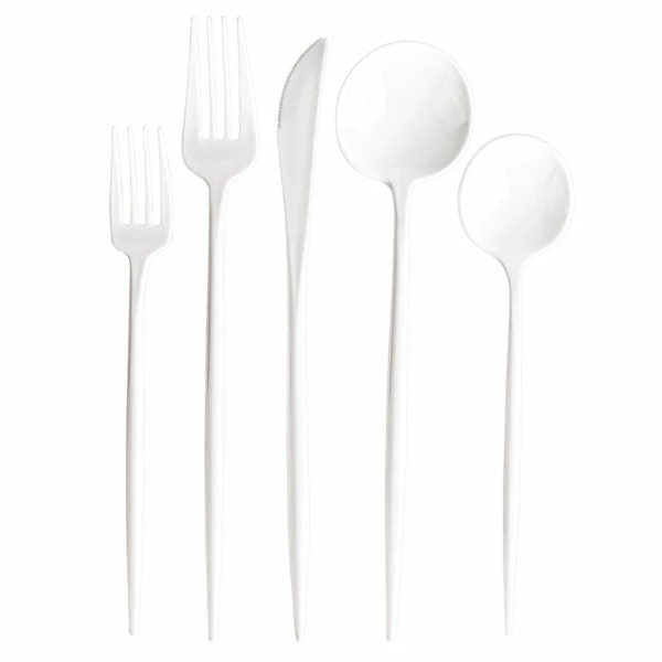 Discount โจ Posh Setting Novelty Collection White Flatware 32 Count ๐ 5 Discount โจ Posh Setting Novelty Collection White Flatware 32 Count ๐ - Image 3