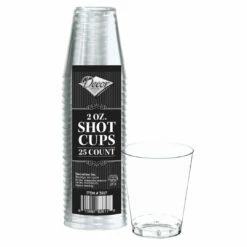 Budget 😉 Posh Setting 2 oz. Clear Plastic Round Shot Glasses-100 Pack ⌛