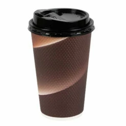 Best Sale 💯 Posh Setting Insulated Textured Paper Coffee Cups with Lids ✔️
