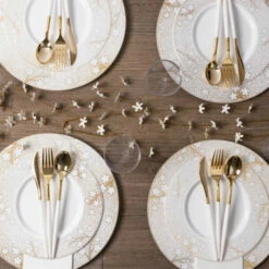 Best reviews of ✔️ Posh Setting 20 Pack White and Gold Wide Rim Plastic Dinnerware Set (10 Guests) - Cherry Blossom 🎁 -Cheap poshsetting Store 3116 D 600x600 19df4ce7 09c3 4650 82be 929e4efd53d3