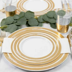 Buy π Posh Setting 20 Pack White and Gold Wide Rim Plastic Dinnerware Set (10 Guests) - Hemisphere π 9 Buy π Posh Setting 20 Pack White and Gold Wide Rim Plastic Dinnerware Set (10 Guests) - Hemisphere π -Cheap poshsetting Store 3118 C 600x600 8061ffb2 8555 4dcb a7cb c913d4ca0d7a
