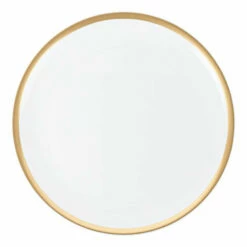Cheapest ⭐ Posh Setting 14 Inch White and Gold Round Organic Serving Dish - 2 Pack 🛒