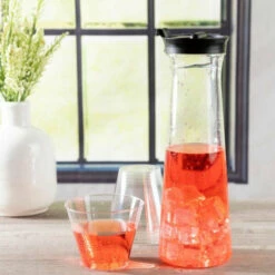 Hot Sale 😍 Posh Setting Clear Plastic Pitcher With Black Lid 32 oz. - 1 Pack 😀 -Cheap poshsetting Store 3172 C 600x600 a9641523 0483 49eb 833c 011701a7b376