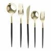 Outlet ✨ Posh Setting Novelty Collection Black/Gold Flatware 32 Count 😀
