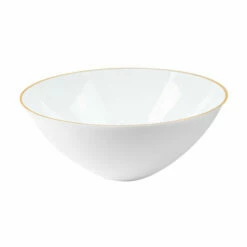 Top 10 🛒 Posh Setting White and Gold Organic Plastic Salad Bowl - 2 Pack ❤️