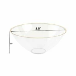 Top 10 🎁 Posh Setting Clear and Gold Organic Plastic Salad Bowl - 2 Pack 🌟 -Cheap poshsetting Store 3228 25d8254d 96f9 4802 83e0 e0584d28bb76