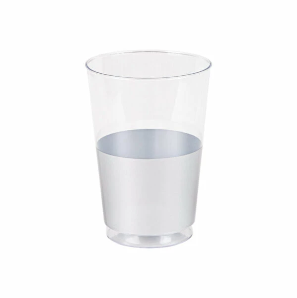 Best Pirce 💯 Posh Setting 12 Oz Clear/Silver Hard Plastic Round Party Cups 10 Pack 🎉 3 Best Pirce 💯 Posh Setting 12 Oz Clear/Silver Hard Plastic Round Party Cups 10 Pack 🎉