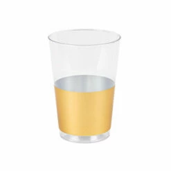 Best deal ✔️ Posh Setting 12 Oz Clear/Gold Hard Plastic Round Party Cups 10 Pack 😀