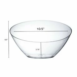 Budget 😀 Posh Setting 54 oz. Clear Angled Plastic Serving Bowl - 5 Pack Serverware 🔔 -Cheap poshsetting Store 3734clr