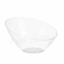 Budget 😀 Posh Setting 54 oz. Clear Angled Plastic Serving Bowl - 5 Pack Serverware 🔔