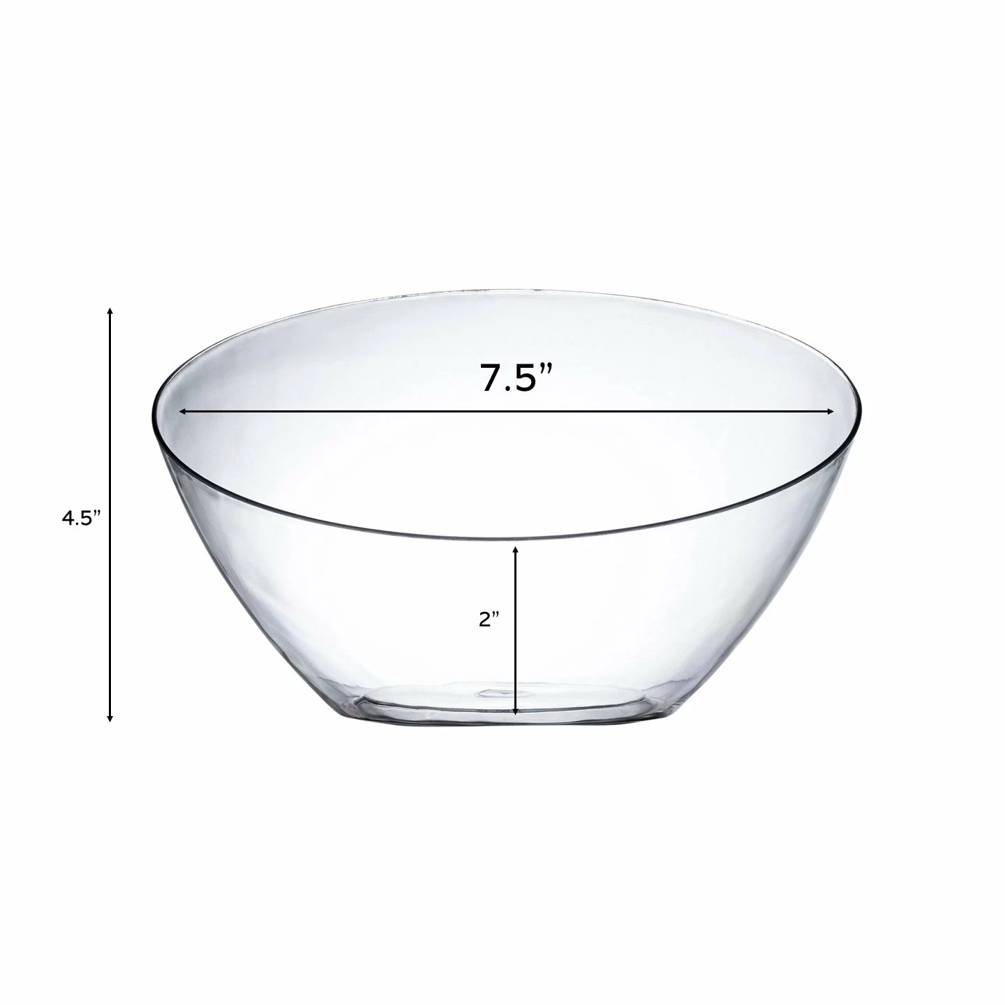 Hot Sale ✨ Posh Setting 20 oz. Clear Angled Plastic Serving Bowl 5 Pack - Serverware 👏 4 Hot Sale ✨ Posh Setting 20 oz. Clear Angled Plastic Serving Bowl 5 Pack - Serverware 👏 - Image 2
