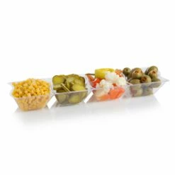 Best reviews of 🎉 Posh Setting 5 X 16 Inch 4 Compartment Plastic Serving Tray ✔️