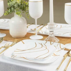 Budget π Posh Setting 32 Pack White and Gold Square Plastic Dinnerware Set (16 Guests) - Impulse π 13 Budget π Posh Setting 32 Pack White and Gold Square Plastic Dinnerware Set (16 Guests) - Impulse π -Cheap poshsetting Store 3751 E 600x600 c9155cf4 cf5c 4f56 93c4 d1fbd9294775
