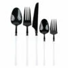 Flash Sale 🧨 Posh Setting Infinity Collection Black/White Flatware Set 40 Pieces - Setting for 8 😀