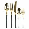 Discount ✨ Posh Setting Infinity Collection Black/Gold Flatware Set 40 Pieces - Setting for 8 🔥 -Cheap poshsetting Store 3782 B