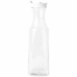 Best deal 👏 Posh Setting Clear Square Plastic Pitcher Bottle With White Lid 54oz - 1 Pack 🔥