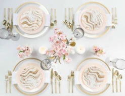 Cheap 🎁 Posh Setting 32 Pack Pink and Gold Round Plastic Dinnerware Set (16 Guests) - Curve 🔥 -Cheap poshsetting Store 3808 E 600x461 5a3a7438 7f32 44d8 a7da 4456b993d0ee