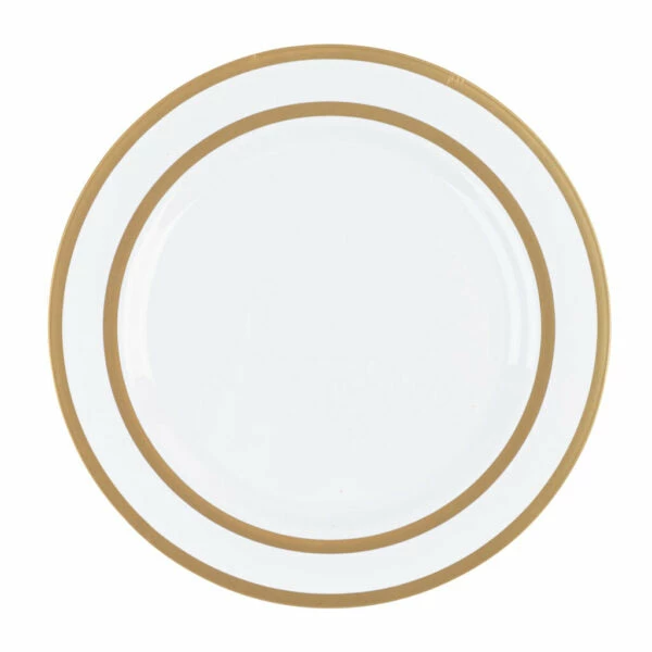 Cheapest β Posh Setting 32 Pack White and Gold Rim Plastic Dinnerware Set (16 Guests) - Symmetry π 7 Cheapest β Posh Setting 32 Pack White and Gold Rim Plastic Dinnerware Set (16 Guests) - Symmetry π - Image 5