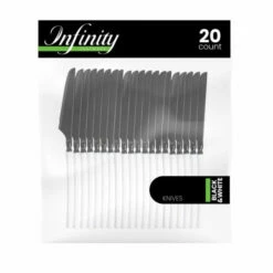 Best deal 😍 Posh Setting Infinity Collection Black/White Flatware 20 Count 🤩 -Cheap poshsetting Store 3925 600x600 1