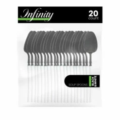 Best deal 😍 Posh Setting Infinity Collection Black/White Flatware 20 Count 🤩 -Cheap poshsetting Store 3927 600x600 1