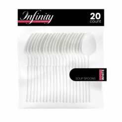 Best Sale 😉 Posh Setting Infinity Collection White Flatware 20 Count 😍 -Cheap poshsetting Store 3932 600x600 1