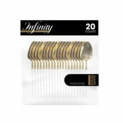 Cheapest 😍 Posh Setting Infinity Collection Gold/White Flatware 20 Count 🔥 -Cheap poshsetting Store 3949 600x600 1