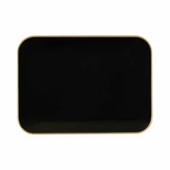 Cheap 🤩 Posh Setting 8" x 11" Organic Black and Gold Rectangle Serving Dish - 2 Pack 👏