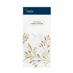 Budget 𧨠Posh Setting Chanukah Table Cover Gold/White 54" x 108" - Chanukah π₯°