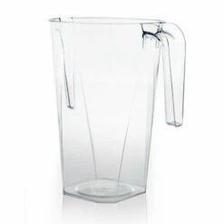 New 🤩 Posh Setting Clear Plastic Square Pitcher with Handle 80 oz. - 1 Pack 🔔