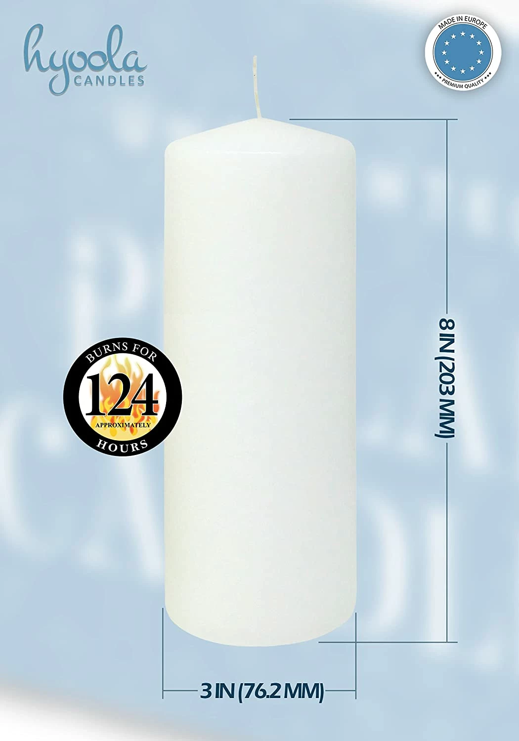 Buy π Posh Setting White Pillar Candles Unscented Dripless Clean Burning Smokeless Dinner Candle 3" x 8" 6 Pack β 5 Buy π Posh Setting White Pillar Candles Unscented Dripless Clean Burning Smokeless Dinner Candle 3" x 8" 6 Pack β - Image 3