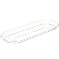 Coupon π Posh Setting Classic Clear and Gold Rim Oval Serving Dish - 2 Pack π§¨