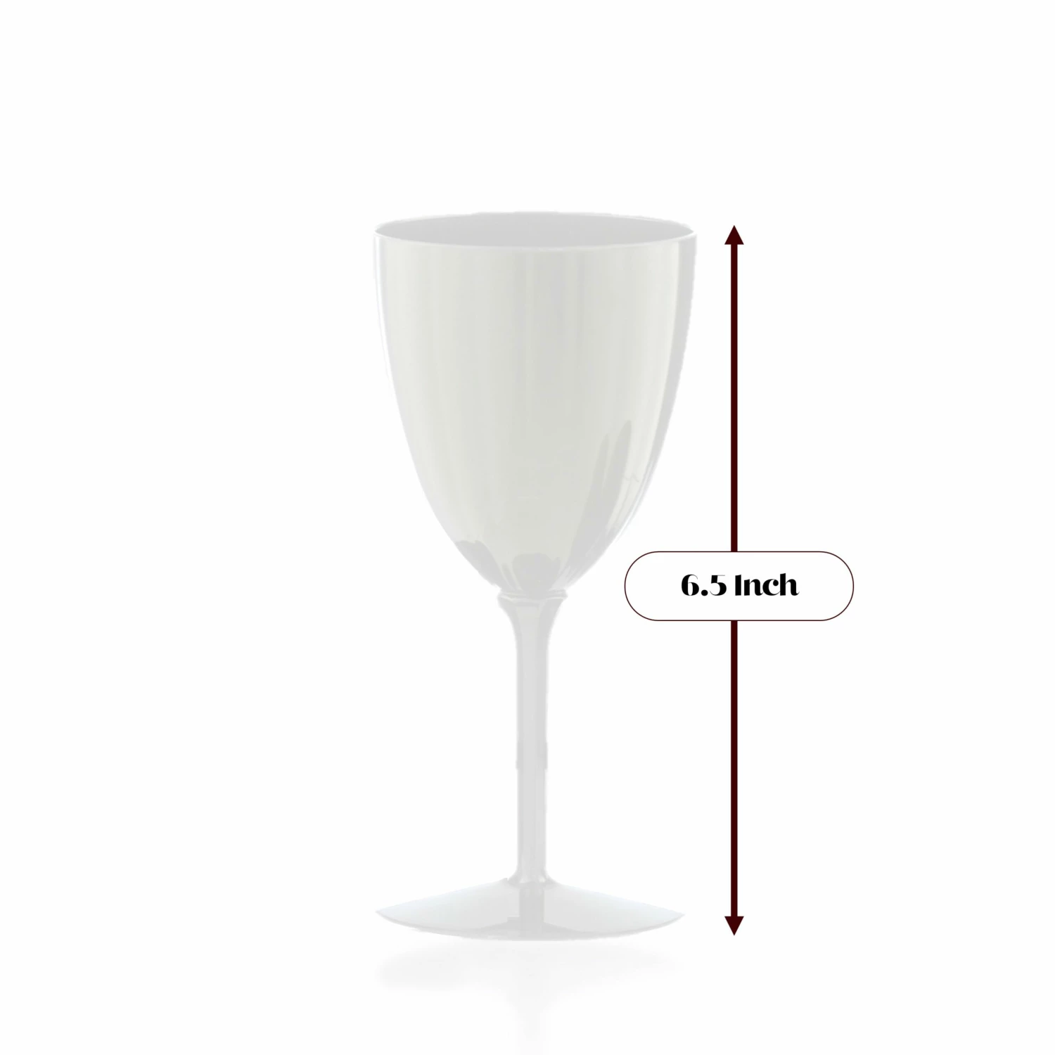 Promo ✔️ Posh Setting 7 Oz 1-Piece White Plastic Disposable Wine Goblet - 8 Pack ⭐ 5 Promo ✔️ Posh Setting 7 Oz 1-Piece White Plastic Disposable Wine Goblet - 8 Pack ⭐ - Image 3