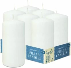 Best reviews of β¨ Posh Setting White Pillar Candles Unscented Dripless Clean Burning Smokeless Dinner Candle 3" x 6" 6 Pack π