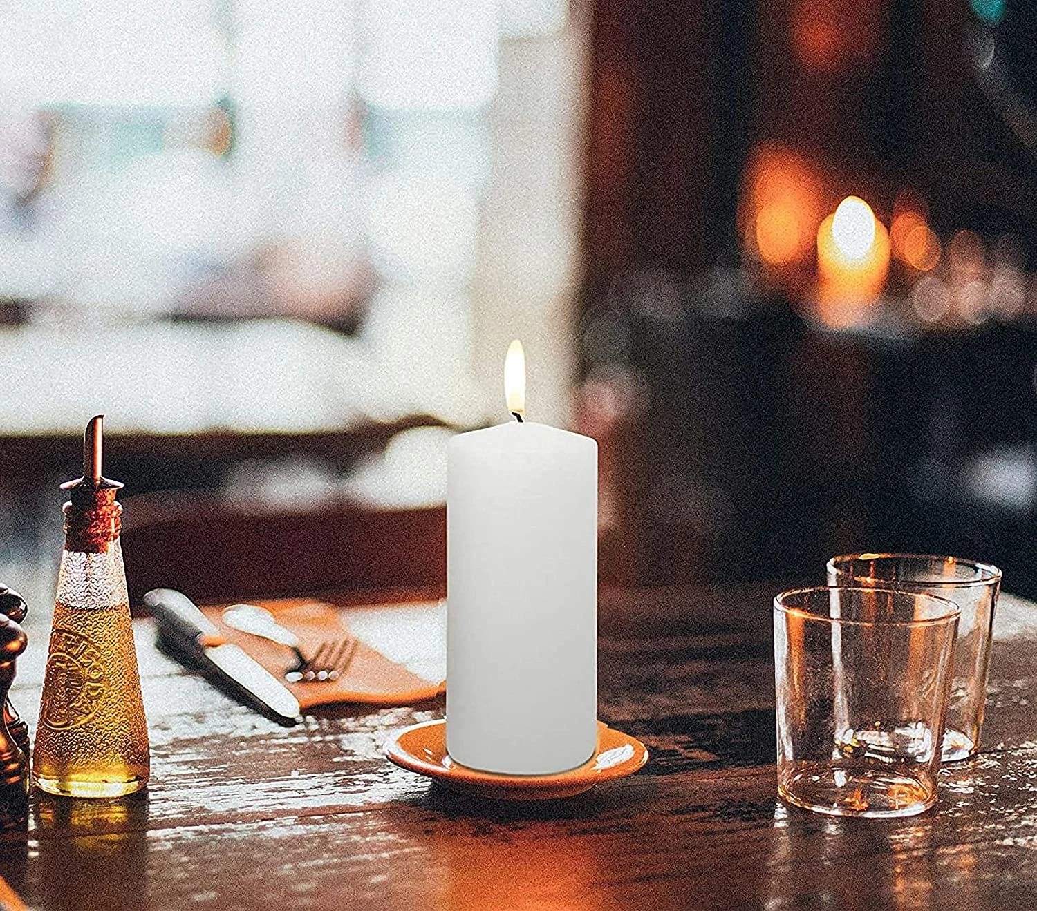 Buy π Posh Setting White Pillar Candles Unscented Dripless Clean Burning Smokeless Dinner Candle 3" x 8" 6 Pack β 4 Buy π Posh Setting White Pillar Candles Unscented Dripless Clean Burning Smokeless Dinner Candle 3" x 8" 6 Pack β - Image 2